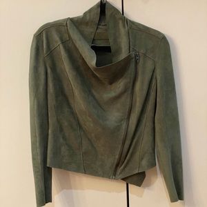New BLANK NYC Drape Front Faux Suede Jacket